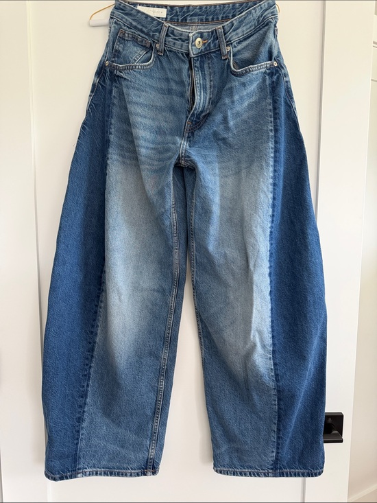 Zara Denim - Zara Two-Tone Barrel Jeans